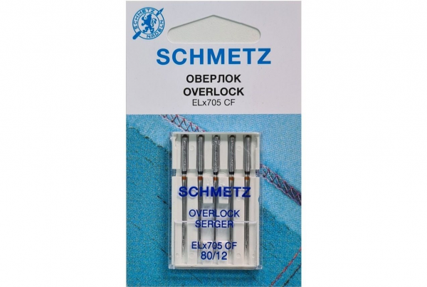 Иглы Schmetz для оверлока ELx705 CF №80, 5 шт на Валдае