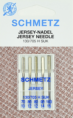 Иглы Schmetz джерси 130/705 H SUK (70x1, 80x2, 90x1, 100x1) 5 шт на Валдае